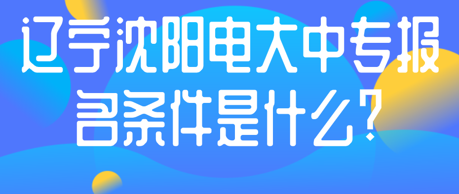 辽宁沈阳电大中专报名条件是什么？