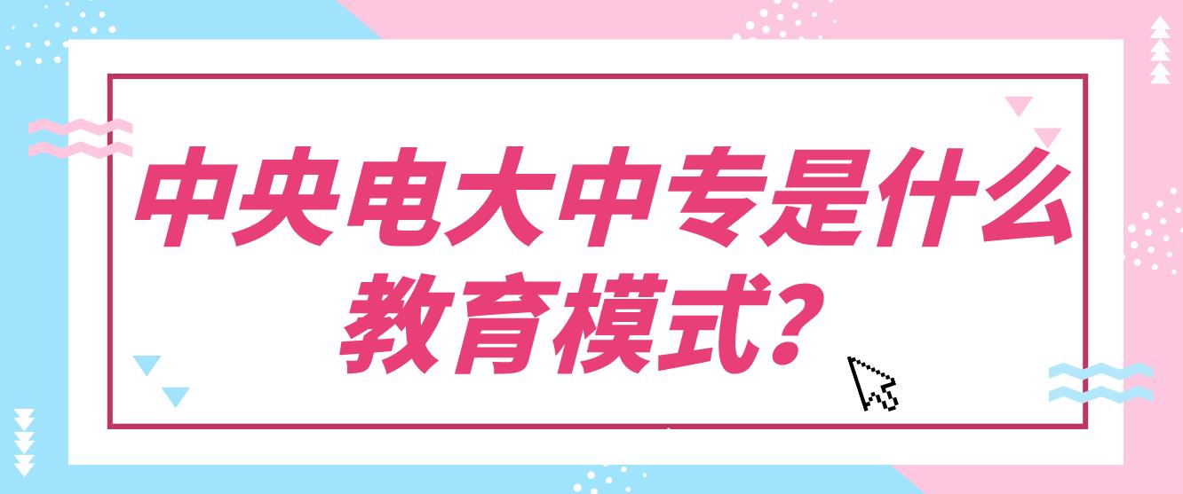 中央电大中专是什么教育模式？