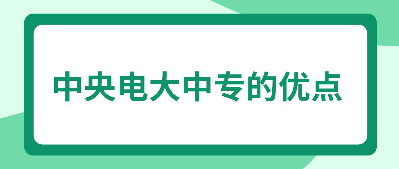 2023年中央电大中专有哪些优点呢？