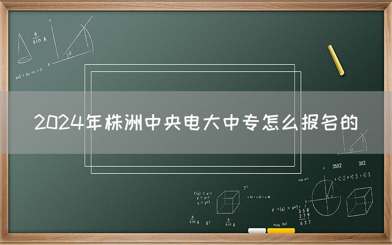 2024年株洲中央电大中专怎么报名的(图1)